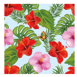 热带花卉无缝背景