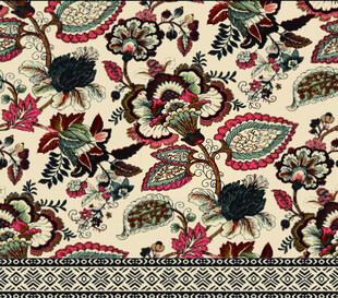 复古花卉图案织物纹理