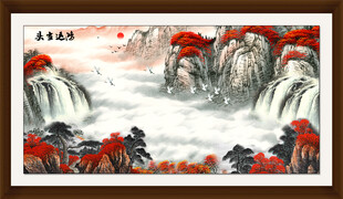 鸿运当头国画山水
