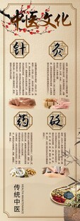 中医文化海报展板灯箱展架易拉宝
