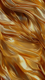 金色褶皱丝绸纹理特写