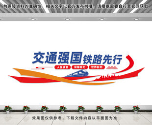 交通强国铁路先行文化墙