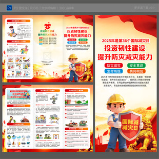 2025年国际减灾日三折页