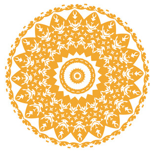 金色曼陀罗花纹图案