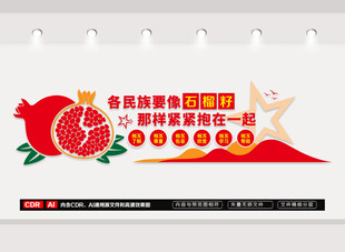 石榴籽精神文化墙