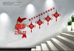 民族团结楼梯文化墙