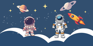 卡通星空宇宙背景