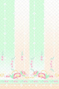 清新花卉条纹图案背景