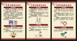 冬季中医养生知识展板