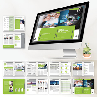 绿色清新企业宣传册ID模板