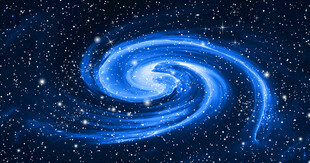 梦幻蓝色旋涡星系