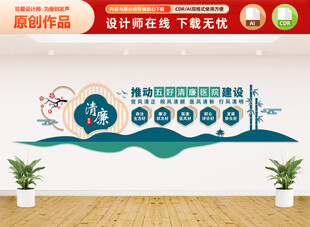 五好清廉医院文化墙