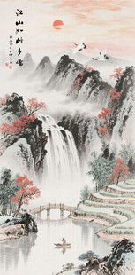 玄关山水装饰画 