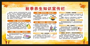 秋季养生知识宣传栏