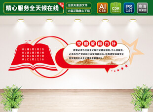 党的教育方针文化墙