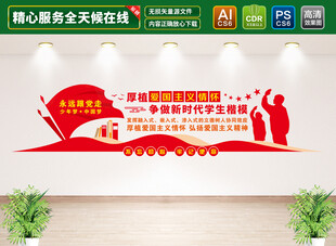 爱国教育文化墙