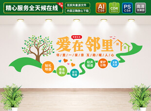 爱在邻里文化墙
