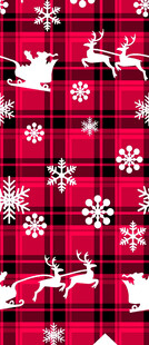 圣诞红格雪花驯鹿图案
