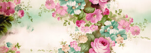 浪漫花卉装饰背景图