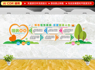 医院慢病防控文化墙