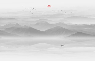 水墨群山远山背景图