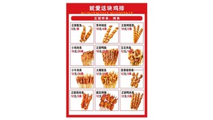 鸡排菜单灯箱