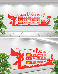社会主义核心价值观文化墙