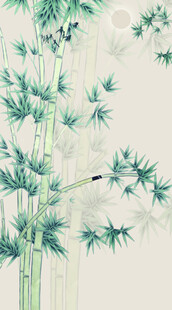 竹报平安 水墨竹影