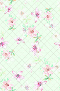 清新粉色花卉纹理图案