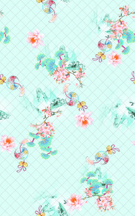 清新花卉图案背景