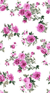 粉色玫瑰花无缝图案背景