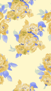 黄色花卉图案背景