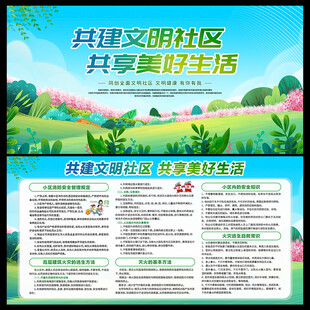 创建文明社区宣传栏