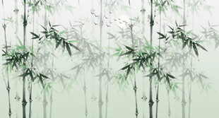 新中式灯箱水墨竹子