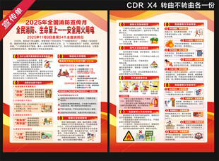 2025消防月消防日宣传单