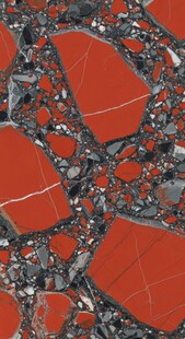 俯瞰红色农田景观