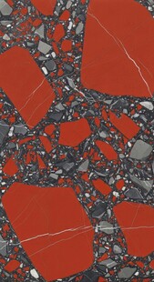 红色水磨石纹理图案