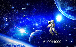 宇航员在浩瀚宇宙中遨游