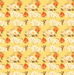 手绘花  大牌女装