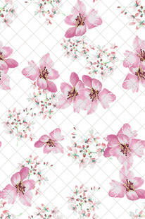 粉色花卉水彩图案背景