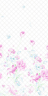 梦幻粉色花卉装饰图案