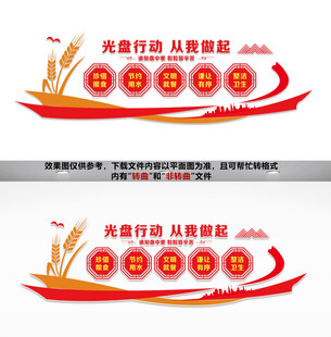 食堂珍惜粮食文化墙