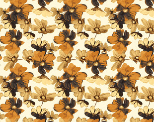 复古花卉图案背景纹理