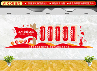 五个必由之路文化墙