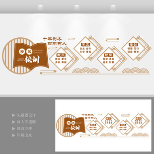 校园文化墙之校训校风展示