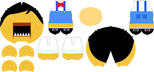 卡通风格交通与食物元素