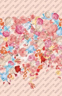 梦幻多彩爱心图案背景