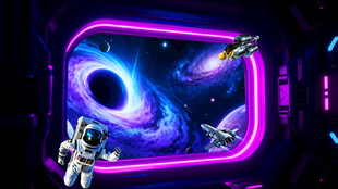 紫色科幻太空黑洞