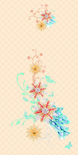 手绘清新花卉装饰图案