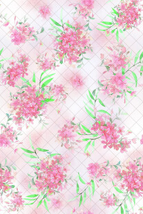 粉色花卉无缝图案背景
